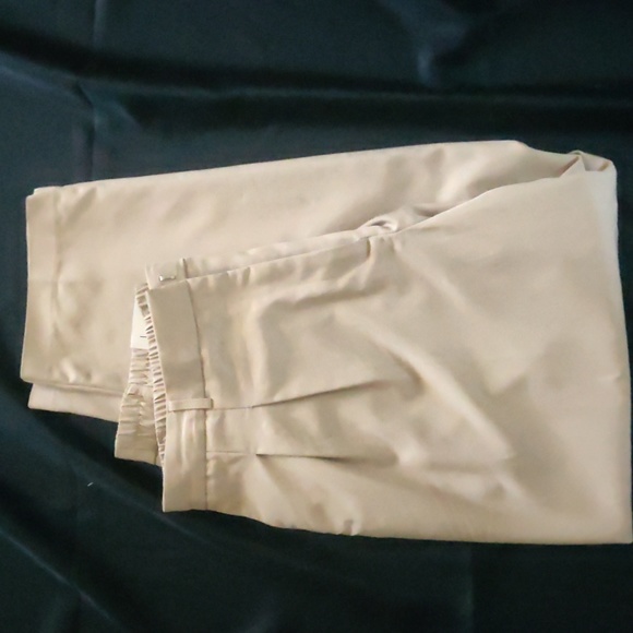 Nicole Miller High Rise Straight Leg Dress Women Pants. Color Taupe/Tan. Size L. - Picture 3 of 11